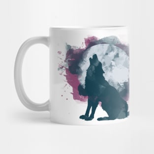 wolf watercolor Mug